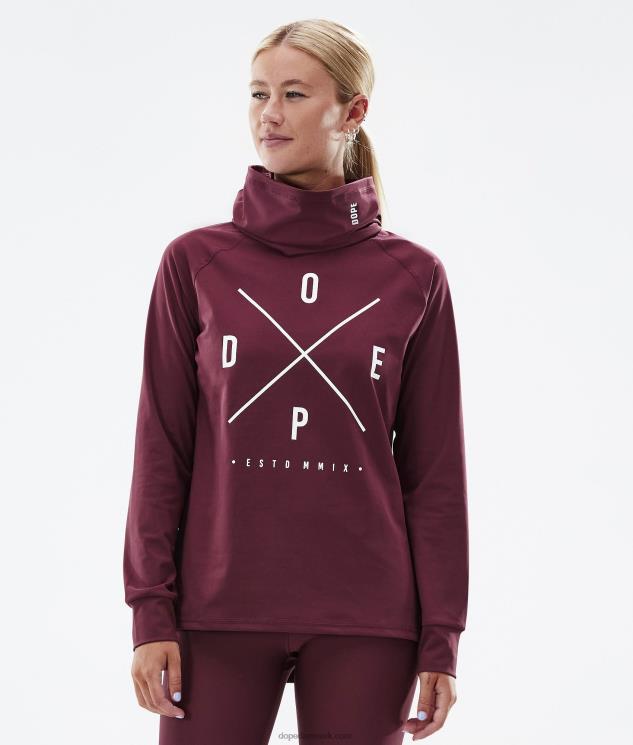 Kvinder Dope snuggle m bundlag top 620LX844 2x-up bordeaux