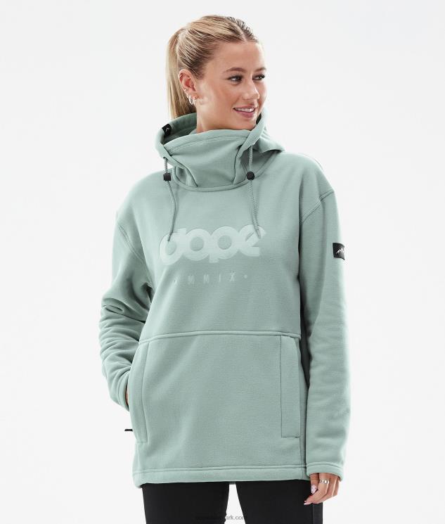 Kvinder Dope hyggelig ii m fleece hættetrøje 620LX821 falmet grøn