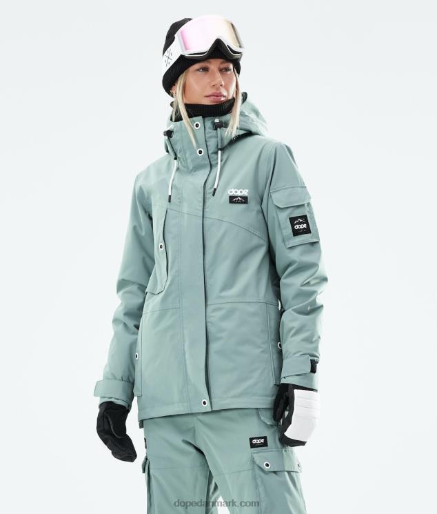 Kvinder Dope adept w 2021 snowboardjakke 620LX538 falmet grøn