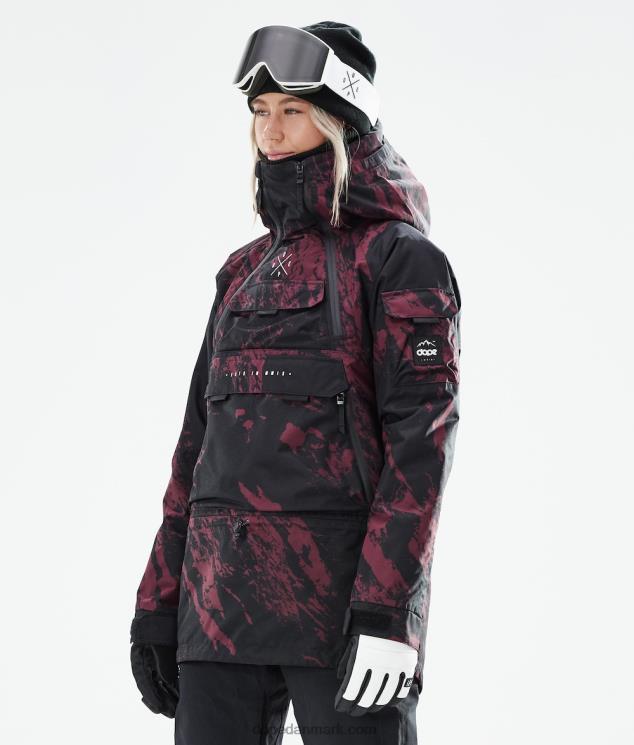 Kvinder Dope akin w 2021 snowboardjakke 620LX555 maling bordeaux