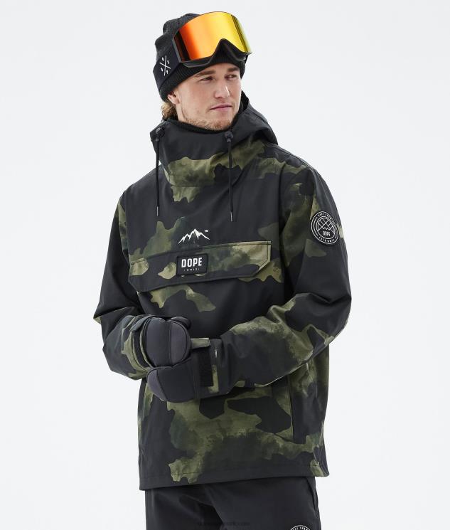 Mænd Dope blizzard snowboardjakke 620LX47 grøn camo