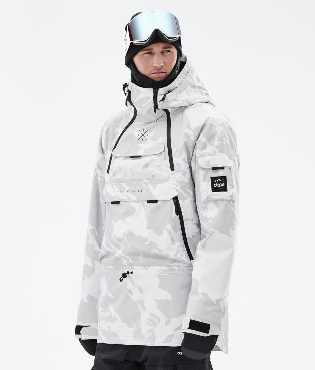 Mænd Dope lignende snowboardjakke 620LX1 grå camo