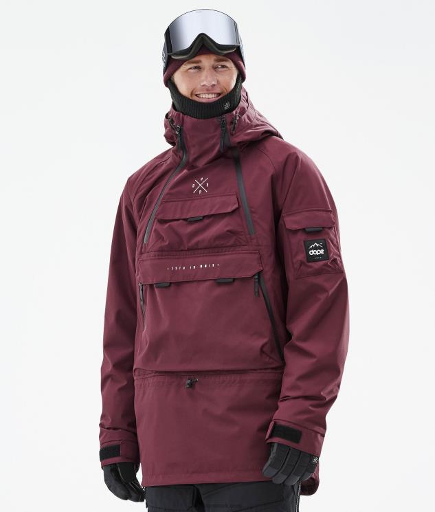 Mænd Dope lignende snowboardjakke 620LX55 bordeaux