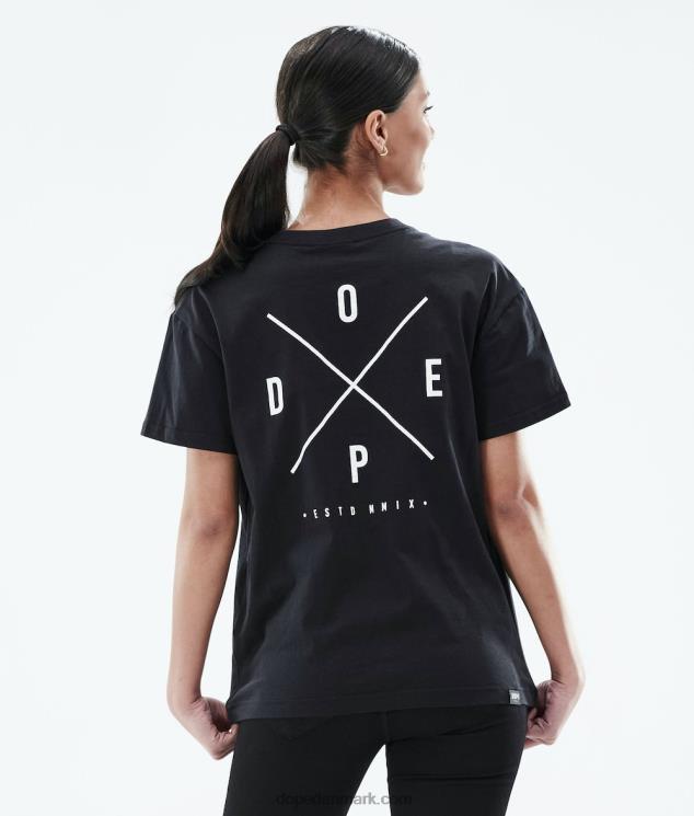 Kvinder Dope almindelig t-shirt 620LX881 2x-op sort