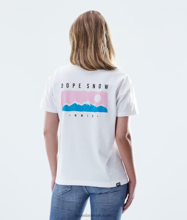 Kvinder Dope almindelig t-shirt 620LX893 række hvid