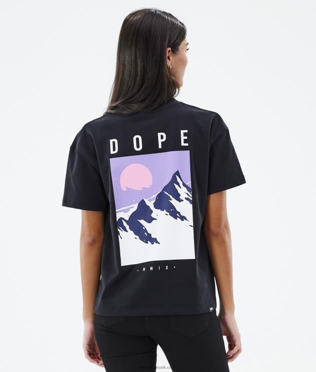 Kvinder Dope standard m t-shirt 620LX875 top sort