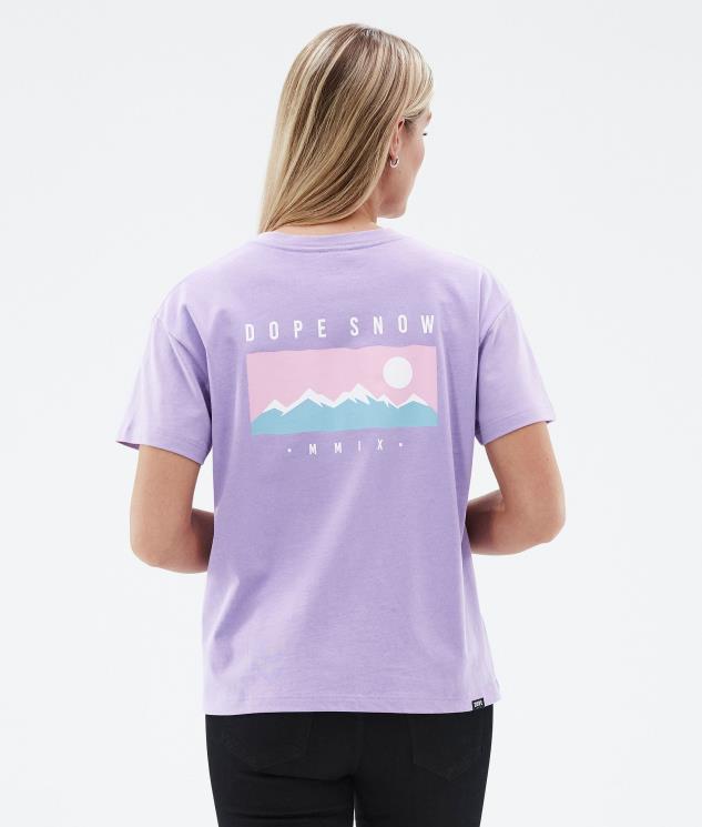 Kvinder Dope standard m t-shirt 620LX890 rækkevidde falmet violet