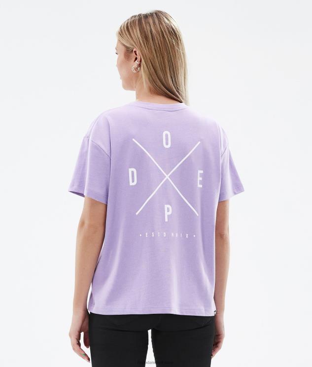 Kvinder Dope standard m t-shirt 620LX896 2x-op falmet violet