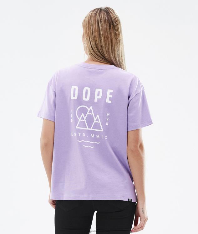 Kvinder Dope standard m t-shirt 620LX897 topmøde falmet violet