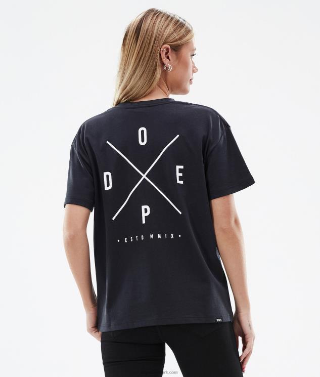 Kvinder Dope standard m t-shirt 620LX901 2x-op sort