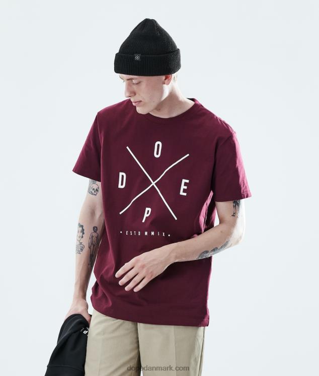 Mænd Dope daglig t-shirt 620LX343 2x-up bordeaux