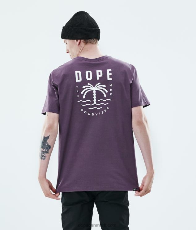 Mænd Dope daglig t-shirt 620LX354 palme falmet drue