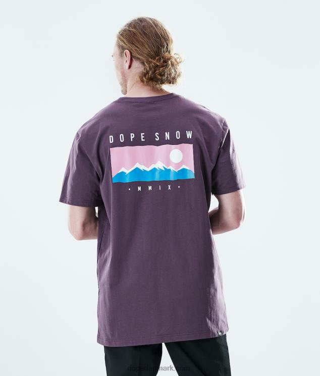 Mænd Dope daglig t-shirt 620LX363 række falmede druer