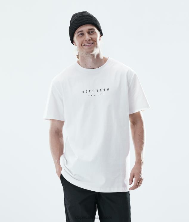 Mænd Dope daglig t-shirt 620LX364 række hvid