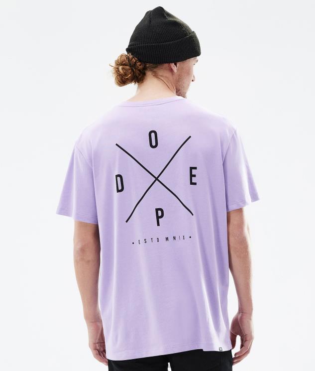 Mænd Dope standard t-shirt 620LX348 2x-op falmet violet