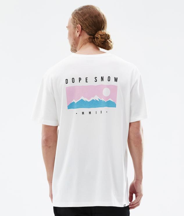 Mænd Dope standard t-shirt 620LX349 række hvid