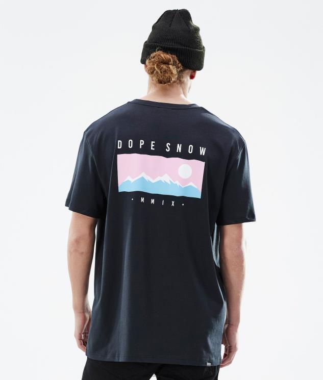 Mænd Dope standard t-shirt 620LX350 række sort