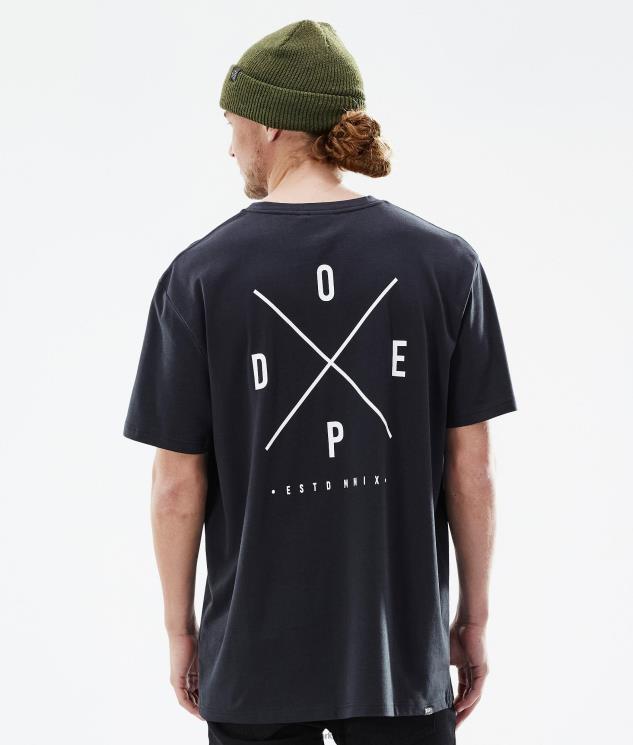 Mænd Dope standard t-shirt 620LX352 2x-op sort