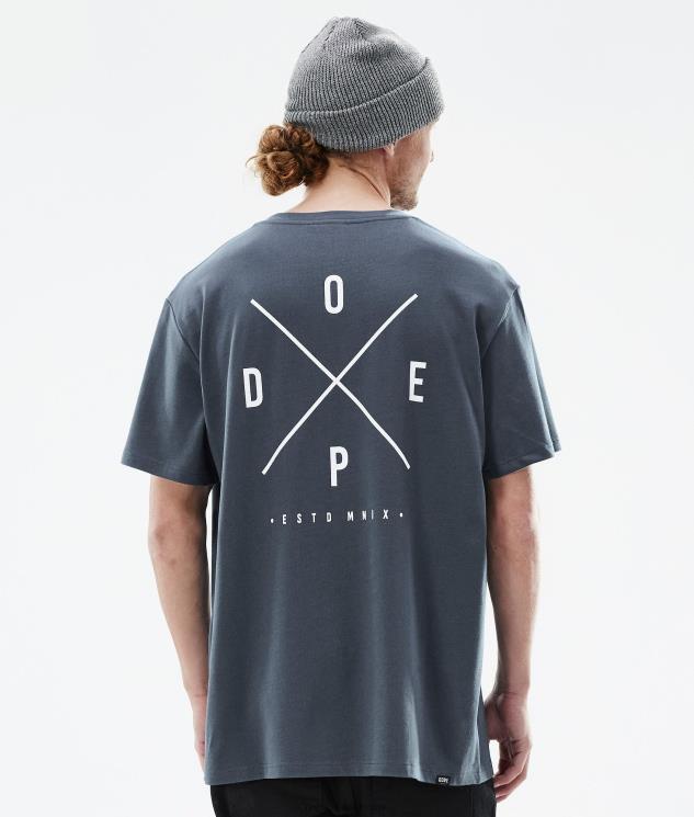 Mænd Dope standard t-shirt 620LX360 2x-op metal blå