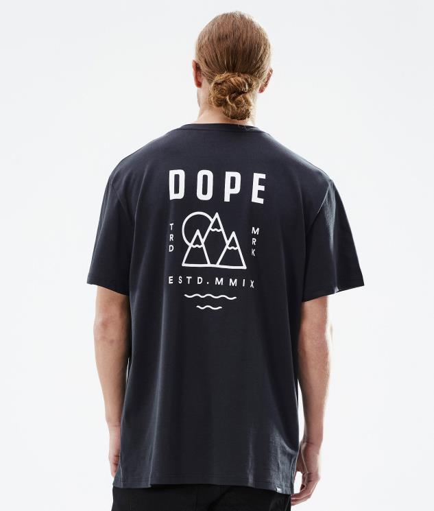 Mænd Dope standard t-shirt 620LX362 topmøde sort